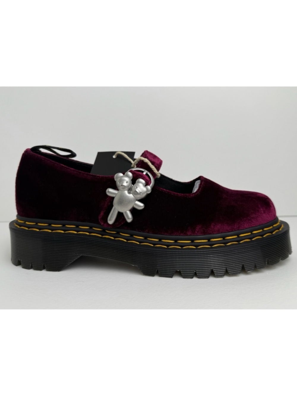 Dr. Martens x Heaven Marc Jacobs Addina Velvet Shoes Cherry Red Mary Janes UK 6 - Picture 5 of 17